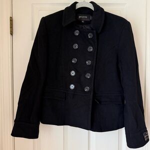Pritti by Kristen Blake Black 100% Wool Peacoat Jacket Women’s Medium